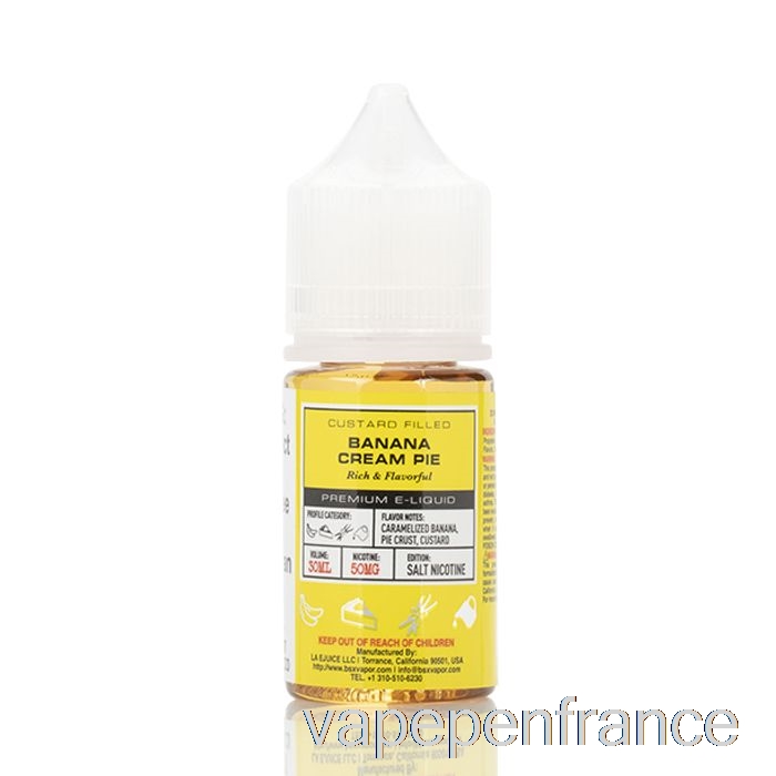 Tarte à La Crème à La Banane - Série Sel Bsx - Stylo Vape 30 Ml 30 Mg